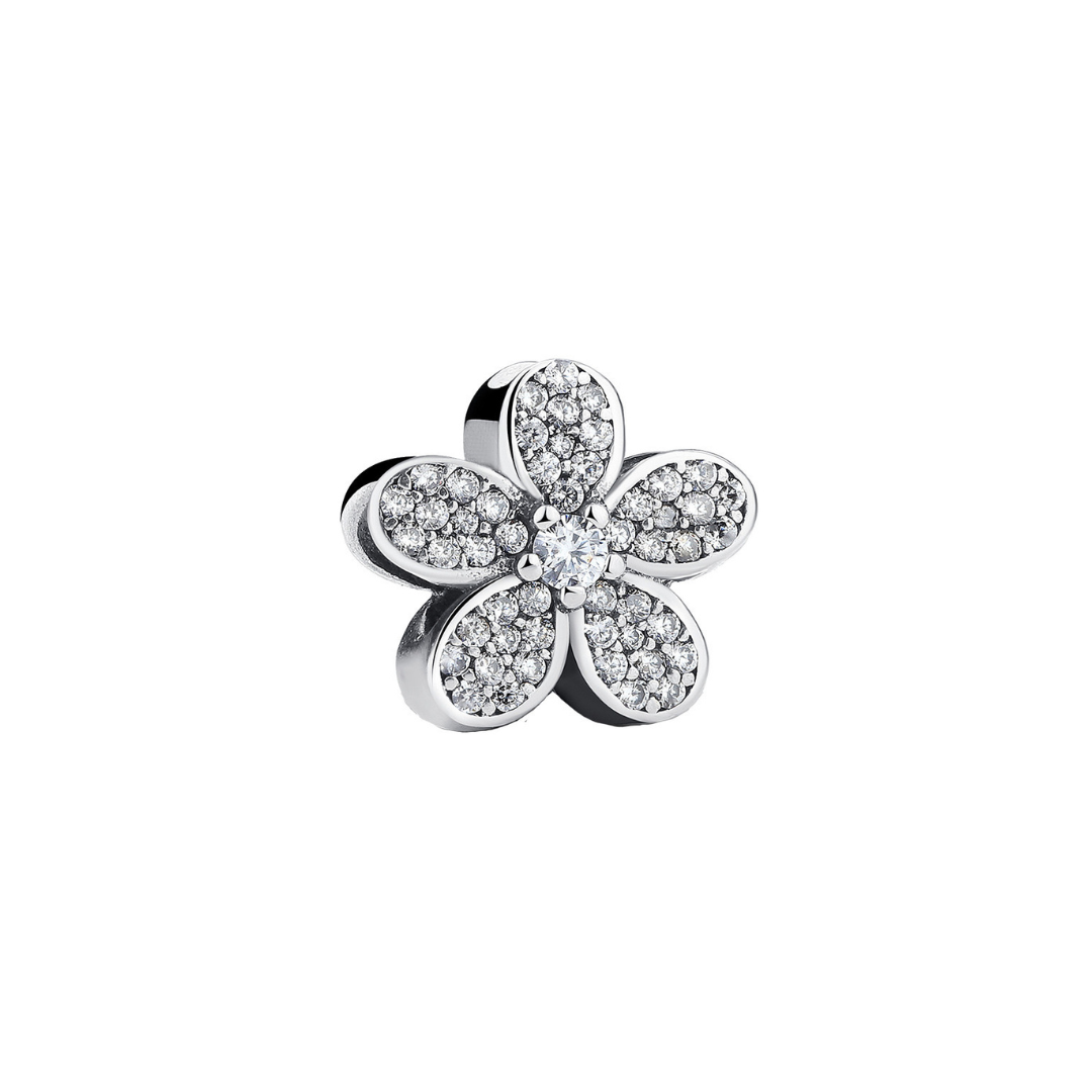 Parıldayan Çiçek Pave Charm